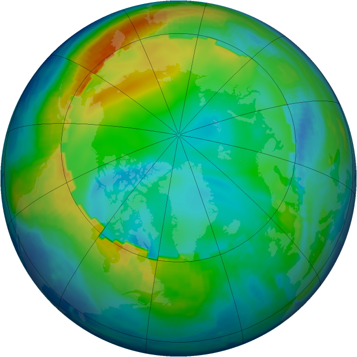 Arctic ozone map for 04 December 1998